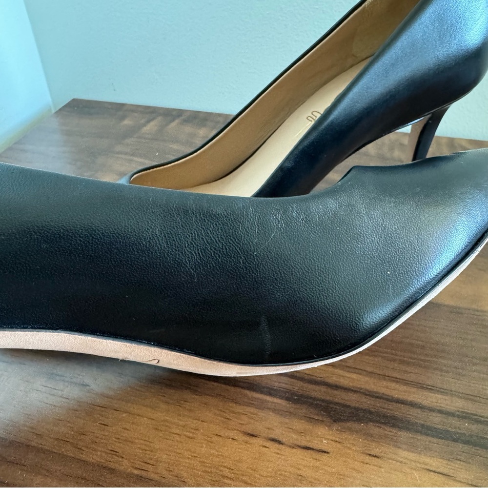 Size 8 Joan Oloff Classic Black Heels Pumps Deborah Black Lux Nappa Made Brazil - Picture 11 of 16